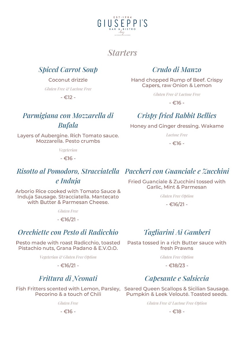 Menu Giuseppi's Bar & Bistro-3