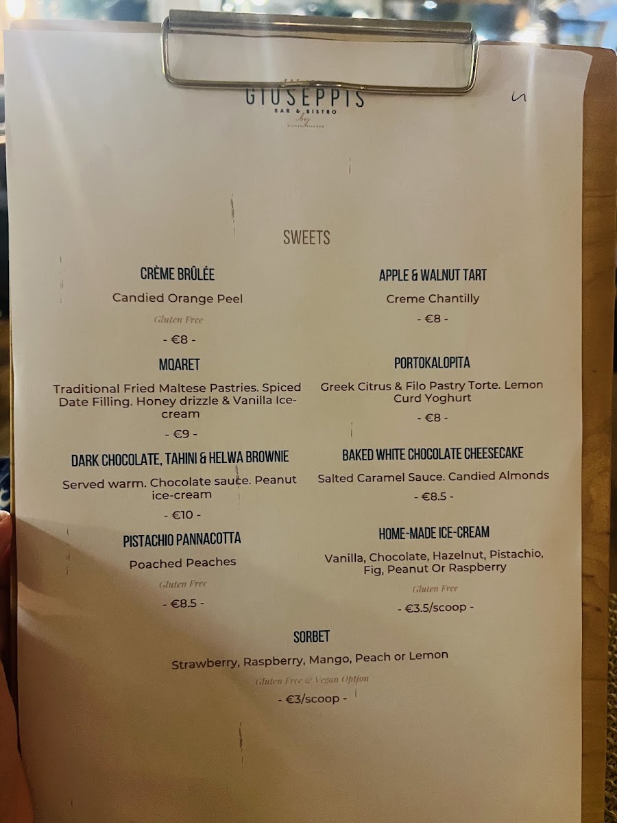 Menu Giuseppi's Bar & Bistro-6