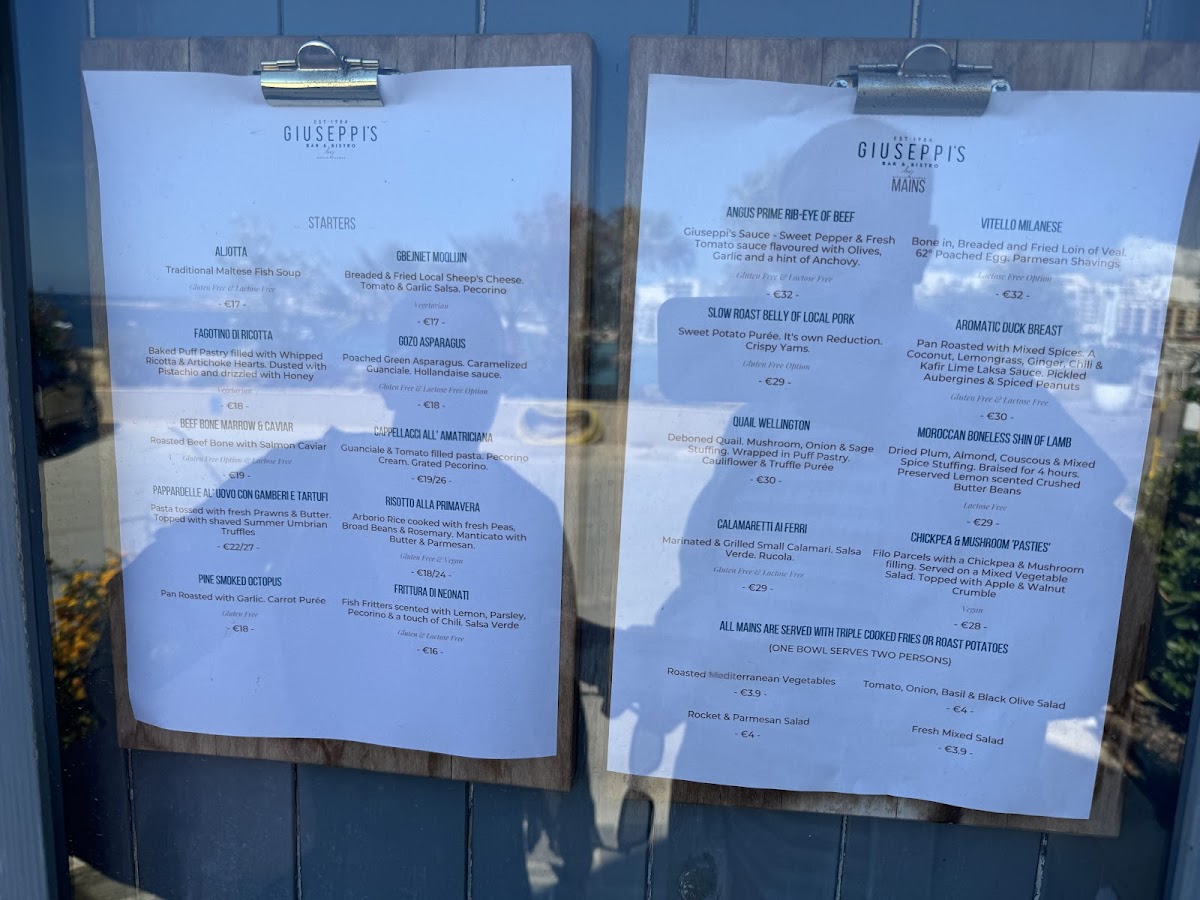 Menu Giuseppi's Bar & Bistro-7