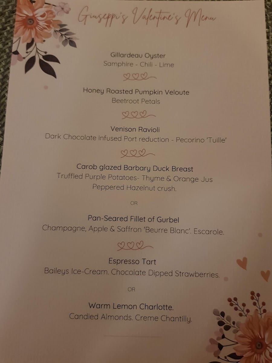 Menu Giuseppi's Bar & Bistro-8